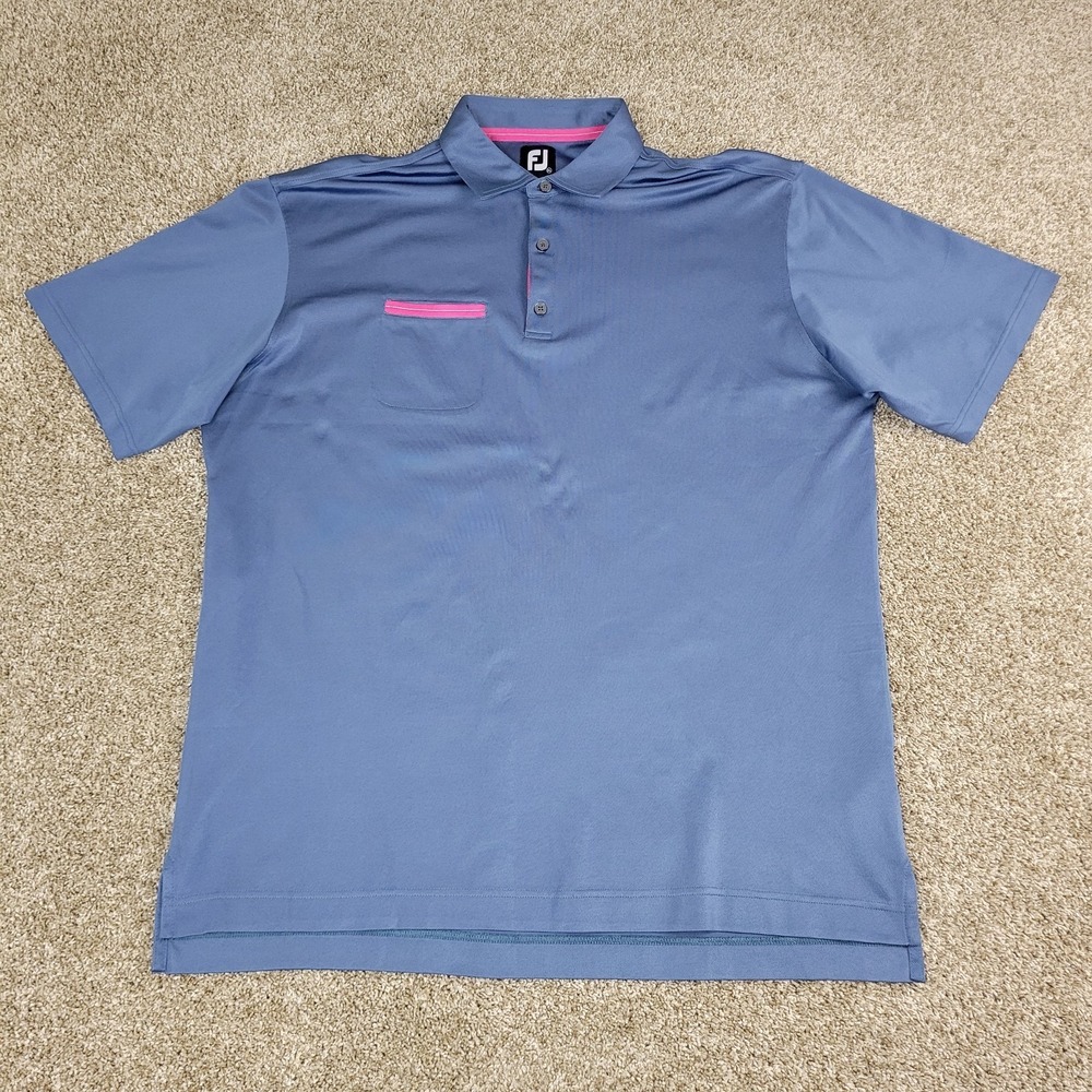 FootJoy Mens XL Solid Gray Performance Stretch Golf Polo Short Sleeve - Picture 2 of 6